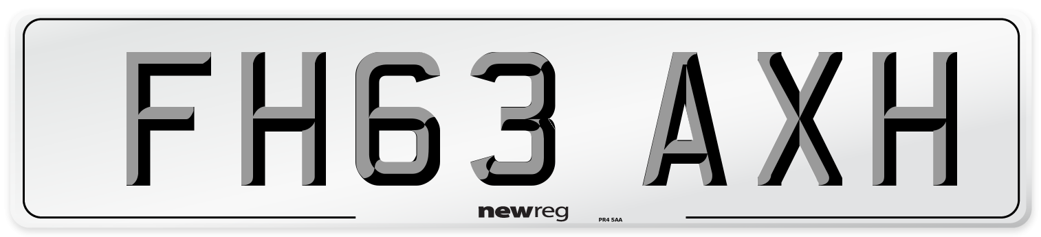 FH63 AXH Number Plate from New Reg